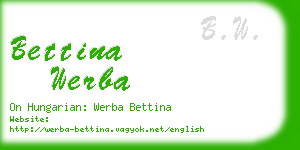 bettina werba business card